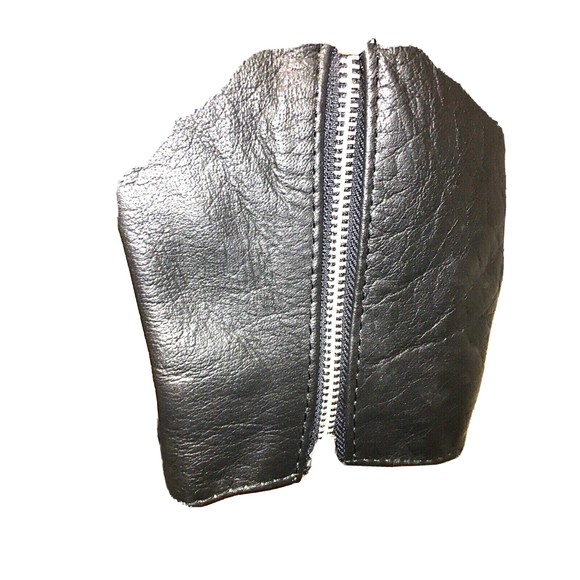 Women’s Protech Black Moto Motorcycle BOMBER Leather Jacket Medium VGUC Unique - Picture 2 of 13